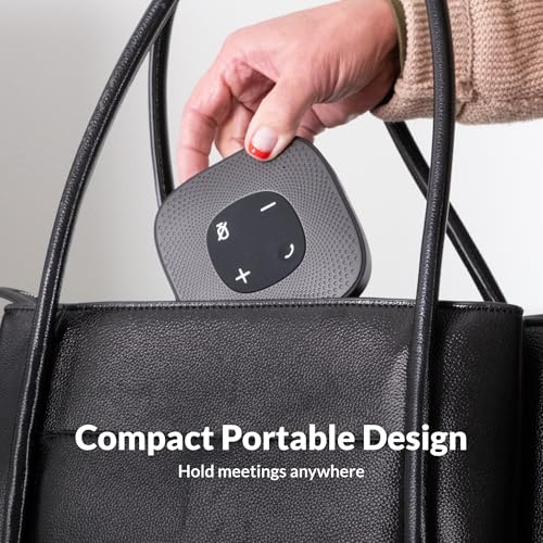Image of Cyber Acoustics Conference Speakerphone (SP-2000) - USB and Bluetooth, Advanced DSP with 360 Degree Noise Cancelling Microphone with 3m Range, 66 Ft BT Wireless Range
