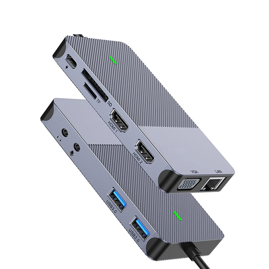 Hubs USB Hub 3 0 Docking Station Triple Display Dual VGA USB Adapter Splitter USB C Hub PC