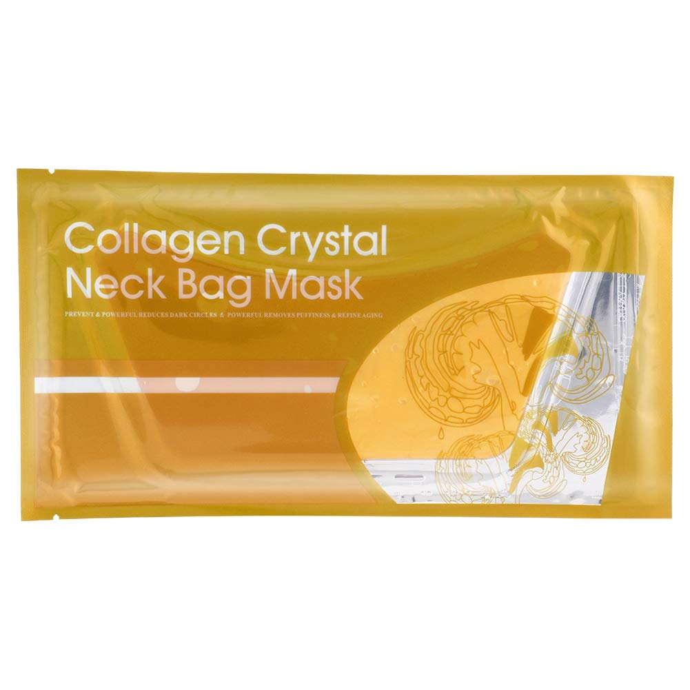 Maschera Collo Al Collagene, 5 Pezzi Maschera Rassodante Collo Al Collagene Anti-rughe Cuscinetti Al Collo Al Collagene Patch Patch per il Sollevamento delle Rughe Lisce Maschere Idratanti Cura(Oro)