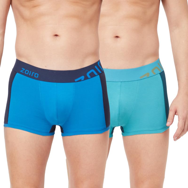 Image of Zoiro Men's Soft Cotton Blend Solid Trend Trunk (Pack of 2) |Colours May Vary