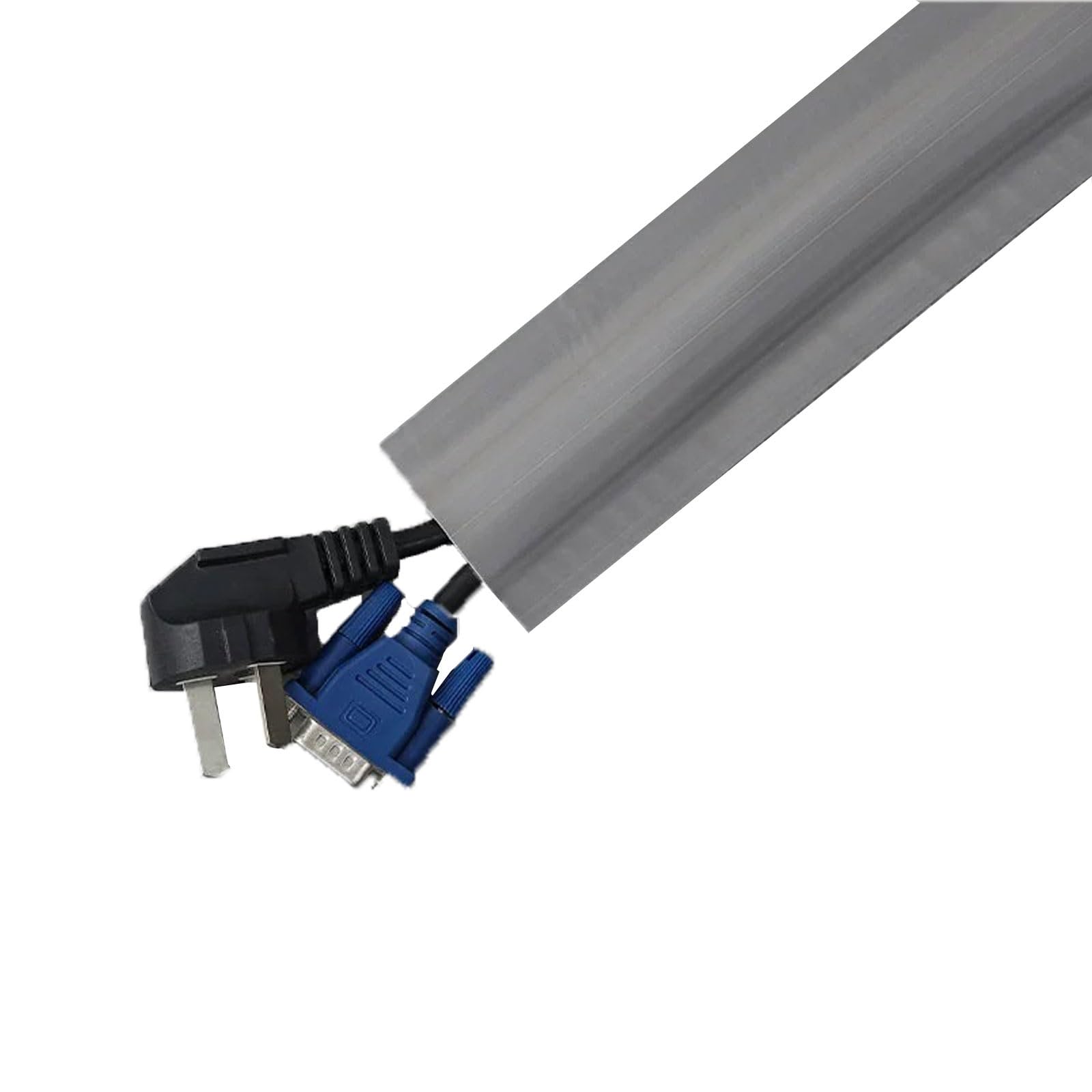 10m cubierta de suelo para cable, canaleta pasacables para suelo, Protector de cable de alimentación autoadhesivo Cubierta de cable de piso, Tira de agarre de cable, cubierta de cable proteger cables(