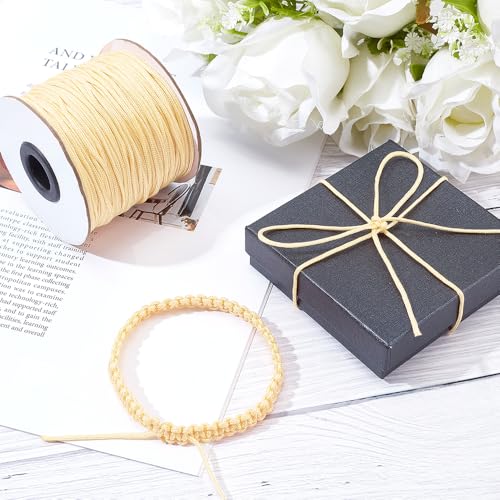 Image of PH PandaHall 1.5mm 100 Yards Nylon Thread Blinds String Beading Cord Bracelet String Braided Lift Shade Cord Kumihimo Macrame Thread for Rollers Windows Roman Shade Repair Friendship Bracelet
