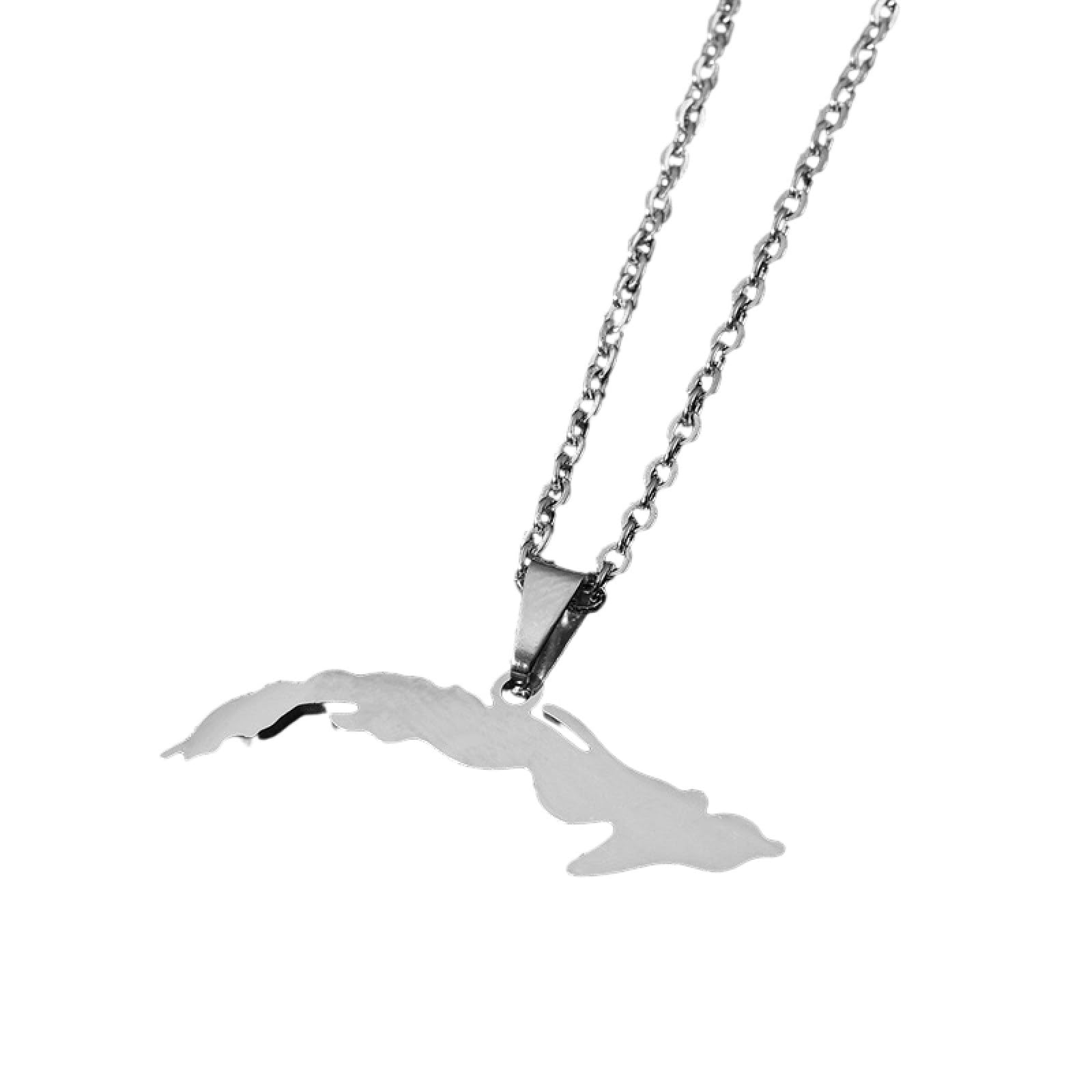 Stylish-Art République De Serbie Eagle Carte Pendentif Charme