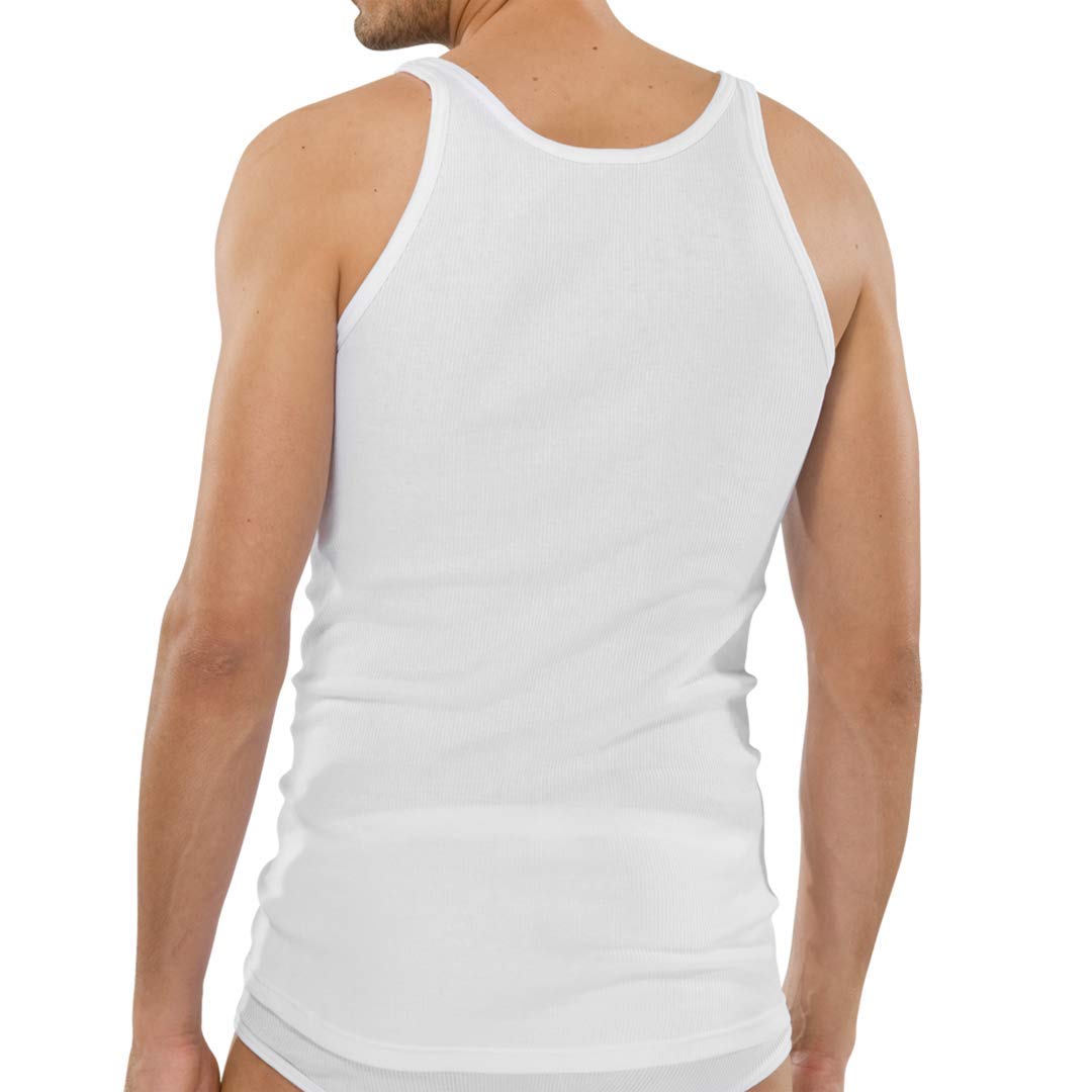 Schiesser Doppelripp Unterhemd 6er Pack White 3XL (9)
