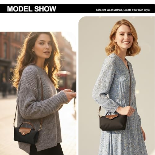 Bolso mini crossbody para mujer en nylon colorblock miniatura 2
