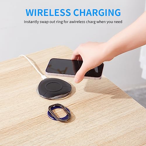 Image of Magnetic Phone Ring Holder, Removable Grip & Kickstand for MagSafe