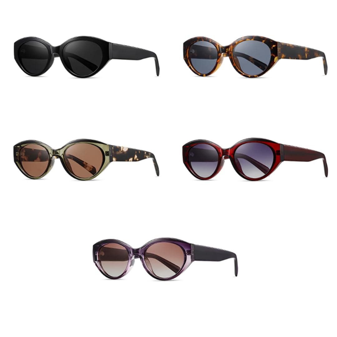Occhiali da sole polarizzati da donna alla moda Tr90 Cat Eye UV400 in acetato