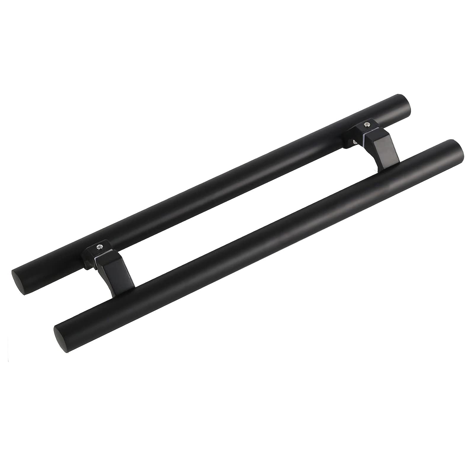 CWCQGH Entry Sliding Barn Door Handle,Length 24/31/39/47/59inch Modern Stainless Steel Glass Shower Push Pull Door Handle,for Interior Exterior Door,Include Fittings,Black-100x70cm