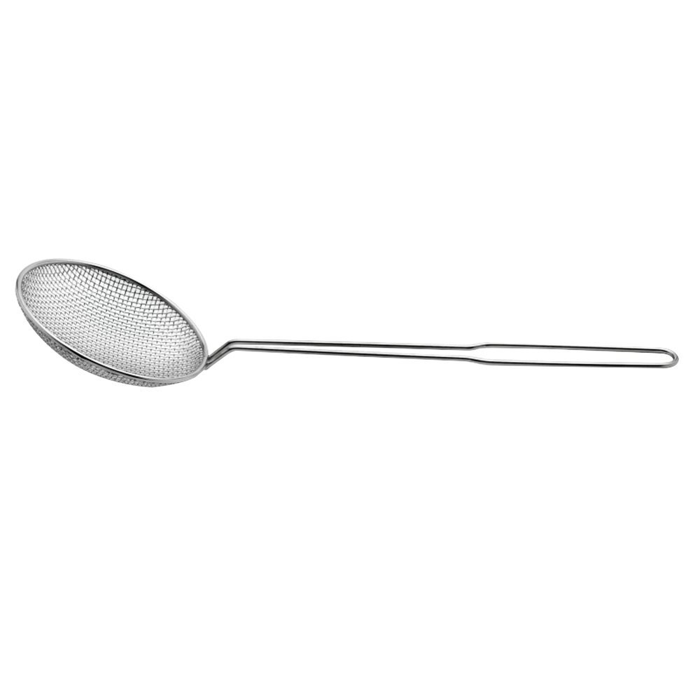 Skimmer In Acciaio Inox Weis, Diametro 16 Cm, Setaccio Da 1,75 Mm, Manico Lungo, 33x13x13 Cm, Per Cucina Professionale E Domestica