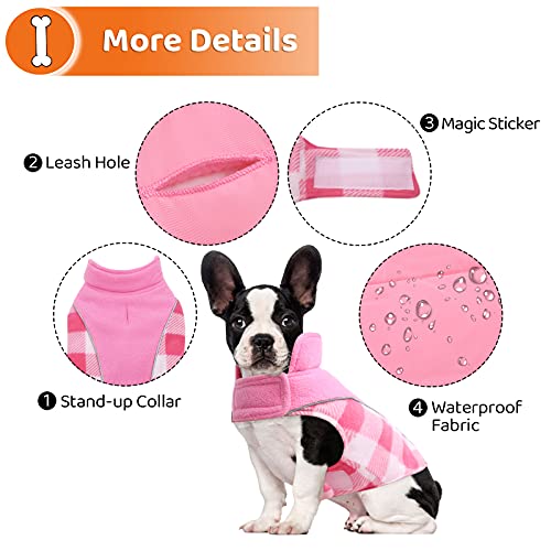 SUNFURA Dog Winter Jacket, Plaid Dog Coat Reversible Cold Weather Dog Jackets with Reflective Straps, Warm Dog Coats Windproof Waterproof Dog Snow Vest for Small Medium Large Dogs, Pink L SUNFURA Dog Winter Jacket, Plaid Dog Coat Reversible Cold Weather Dog Jackets with Reflective Straps, Warm Dog Coats Windproof Waterproof Dog Snow Vest for Small Medium Large Dogs, Pink L