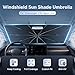 Autorder Windshield Sun Shade Umbrella for 2018-2024 Volkswagen VW Tiguan Accessories,Upgraded Ice Crystal Material,Easy Setup Umbrella Sunshade for Car Windshield,100% Sun Blocking