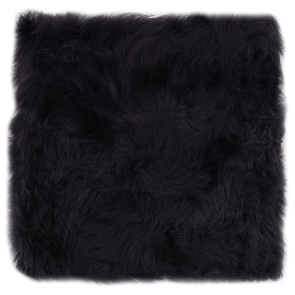 vidaXL 2X Stuhlauflage Sitzauflage Fellauflage Sitzpolster Sitzkissen Stuhlkissen Dunkelgrau 40x40cm Echtes Schaffell Lammfell Öko Lamm Echtfell