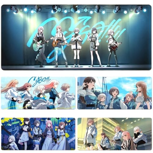 BanG Dream! Ave Mujica マウスパッド 大型 コスプレ小物 仮面舞踏会 プレイマット デスクマット ゲーミングマウスパッド 光学マウス対応 耐久性が良い 快適操作性 おしゃれ 滑り止め 防水 かわいい プレゼント 贈り物 (A,300x250×3mm) [並行輸入品]の商品画像（Amazon）