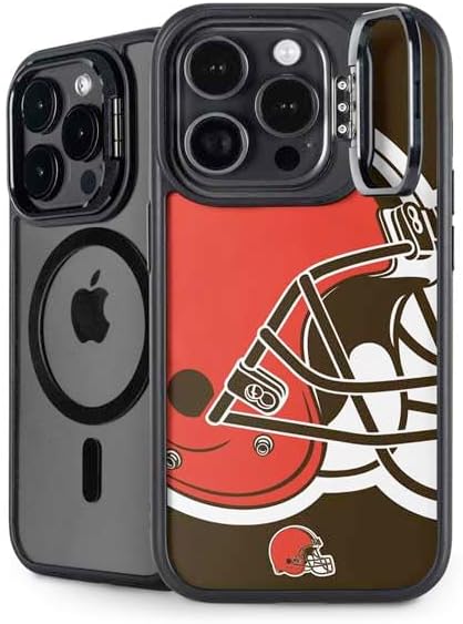 Skinit Kickstand Phone Case Compatible with iPhone 15 Pro Max - Officially Licensed NFL Cleveland Browns Alternate Distressed Design