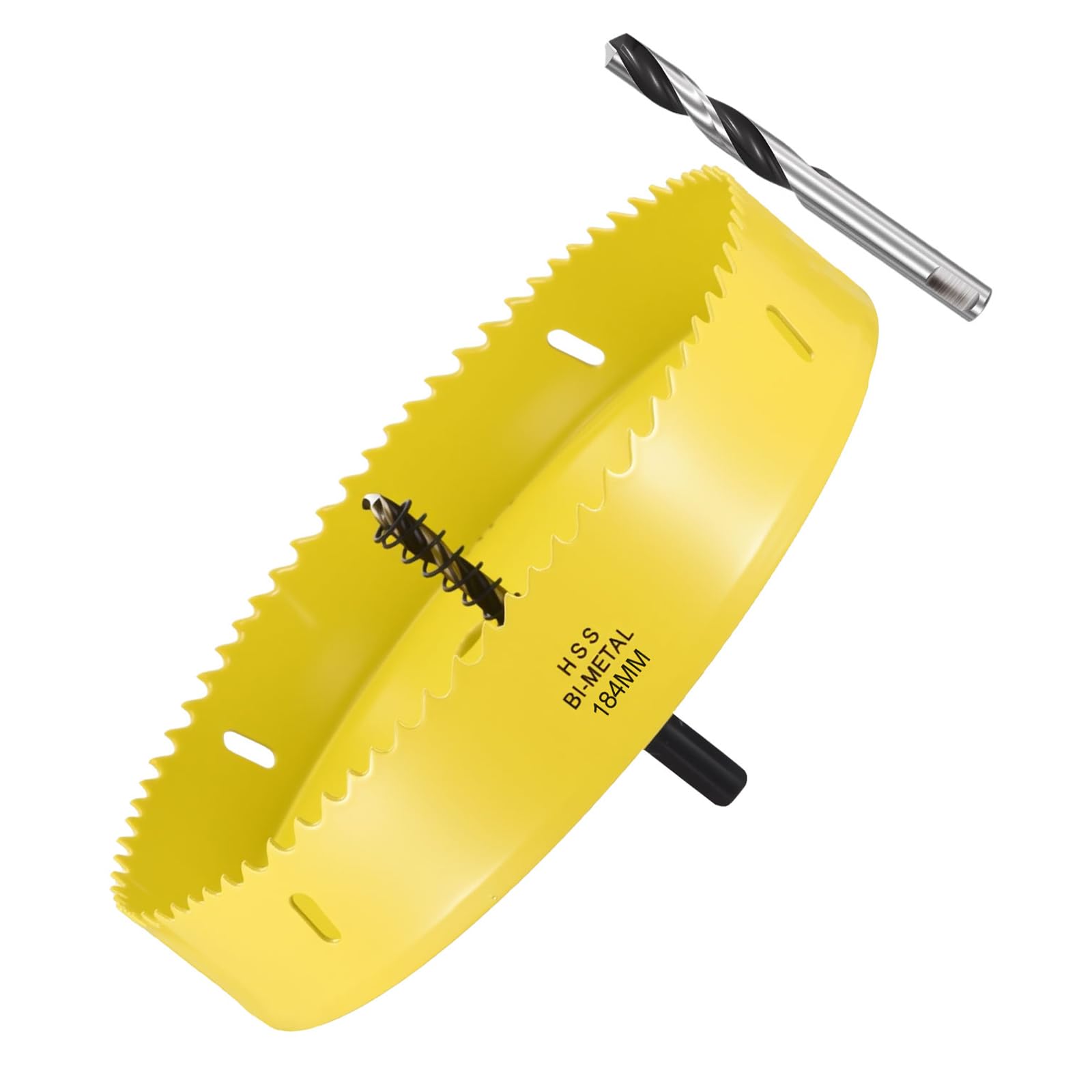 METALLIXITY Kit de Scies Cloche Bi-Métal 184mm (7-15/64") et Ressort Jaune