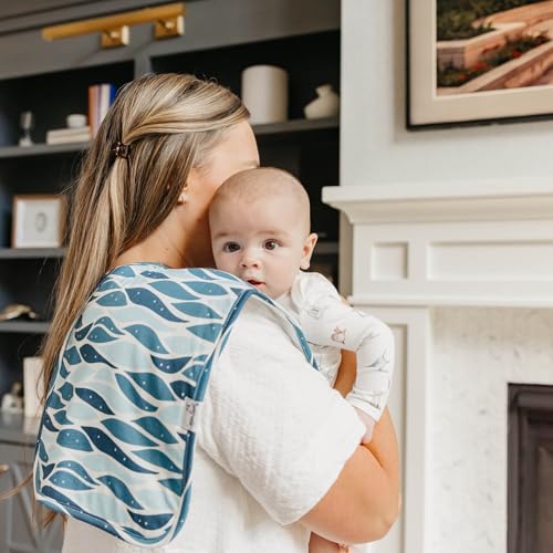 Image of Copper Pearl Premium Baby Burp Cloths - 3-Pack Large Cotton Burp Cloths, Extra Soft Spit Up Rags with 3 Absorbent Layers, Perfect for Baby Boy and Baby Girl Gifts