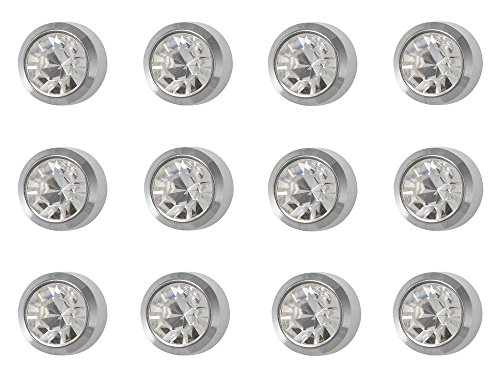 12 pares de aretes de acero inoxidable Studex April/Crystal Regular de 4 mm con bisel de acero inoxidable