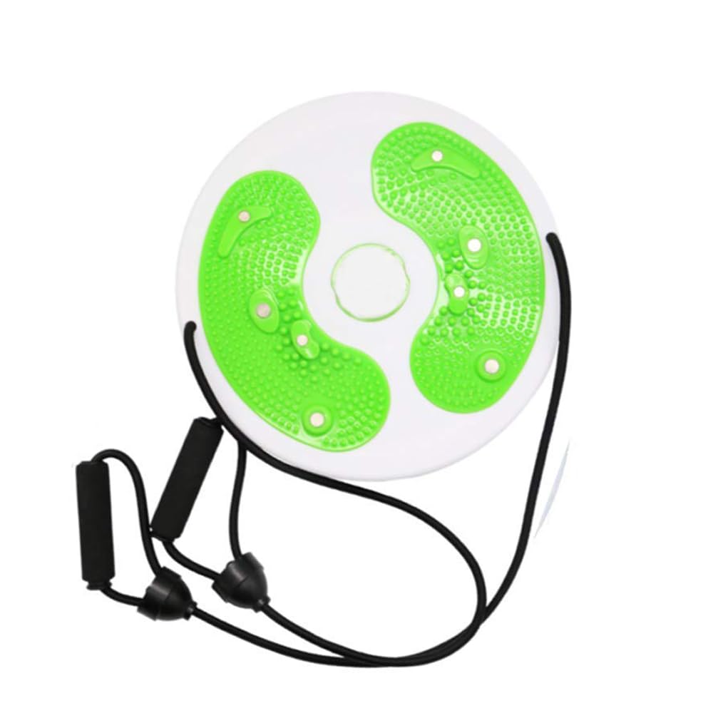 TERRIFI Waist Twisting Board, Twister Board, New Generation of Waist Twisting Disc, with 8 Magnets Fitness Twister with Handles Trims Waist Arms Hips and Thighs (Green)