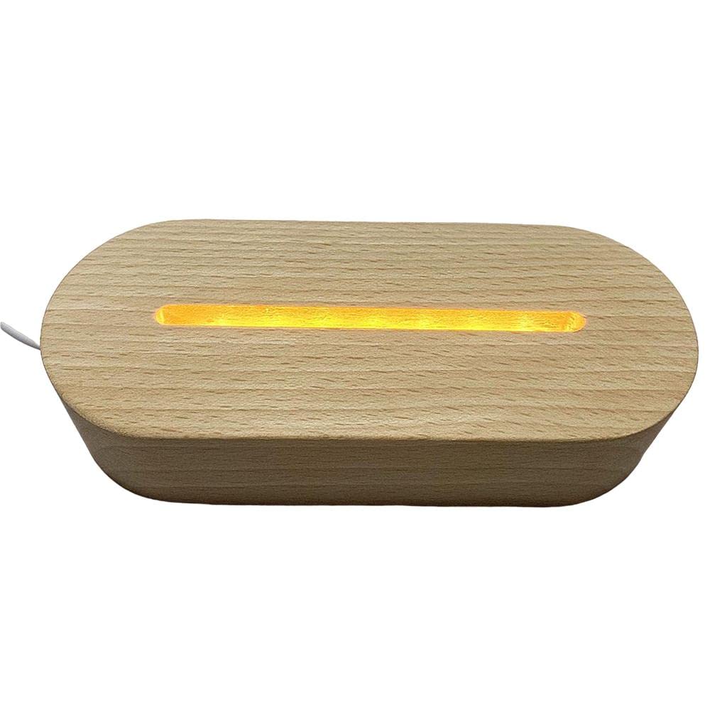 LED Night Light Wooden Base Holder Display Stand for Crystals Warm White Night Lights Lamps, Lighting & Ceiling Fans Home & Garden-image-27