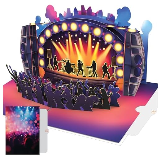 PACKLIST Biglietto pop-up per concerti e musica dal vivo, esperienza musicale 3D, regalo per gli amanti della musica, biglietto originale per compleanno, Natale e anniversario – il tuo biglietto per
