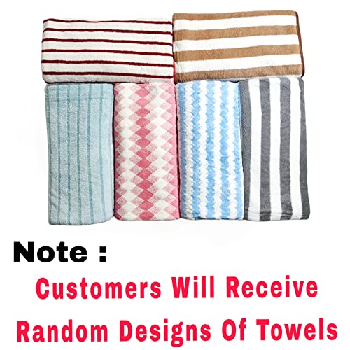 Image of HFI UrbanArts Microfiber Towel 300 GSM Ultra Soft, Super Absorbent and Anti-Bacterial Large Bath Towel, 140 cm X 70 cm Pack of 5 Multicolour Towel (Assorted)