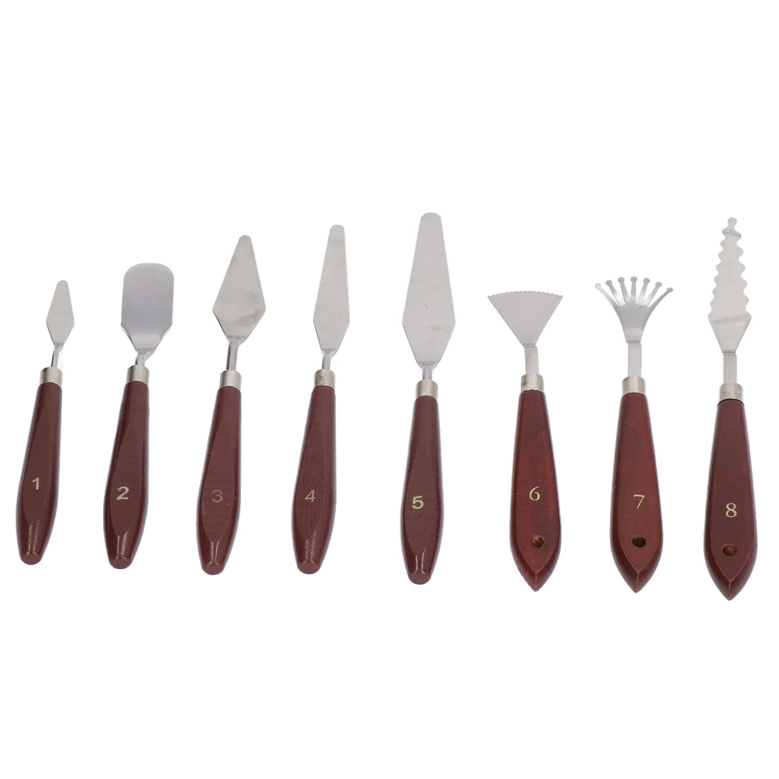 Nutriess Versatile Painting Knife Set, Stainless Steel Flexible Palette Knives, Metal Mixing Scraper, Spatula Painting Tools, Acrylic Oil Painting Accessories, for Canvas and Art