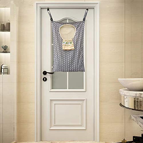 Hdhyk Adjustable Door-Hanging Laundry Hamper With Stainless Steel Hooks #TOP3