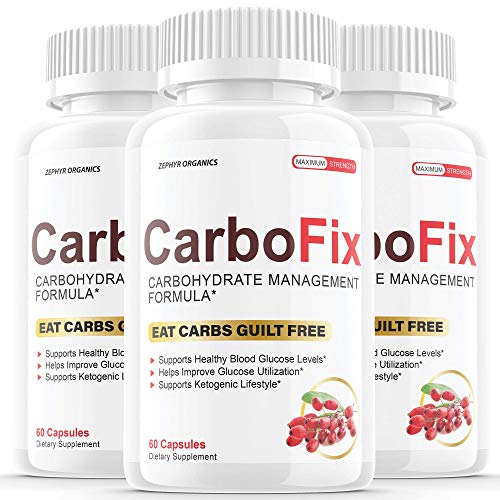 (3 Pack) Carbofix Weight Loss Supplement Pills Tea Reviews Gold Solo Vida Carbo Fix (180 Capsules)