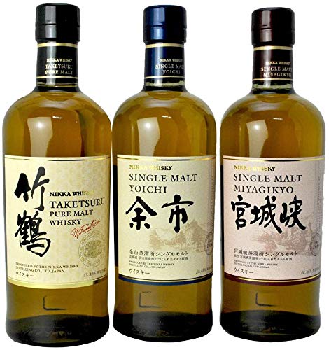 Amazon.co.jp: 竹鶴 &余市&宮城峡 ニッカウイスキー700ml×3本セット  