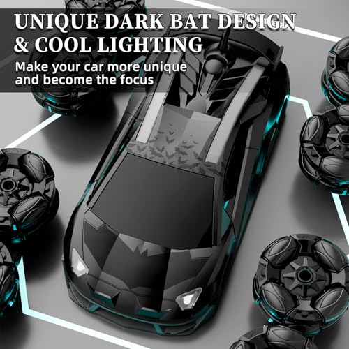 Image of Terucle 8WD Remote Control Car, 2.4Ghz RC Cars with Spray & Cool Light, Kids Toys Electroplating Process Transform Drift Climbing Car, Boys Toys for Age 4-6 7 8-13 Year Old (Black)