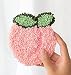 DACUN Hochwertiges Punch-Nadel-Kit, Anfänger-Stickkasten mit Fruchtpfirsich-Muster, Garn-Teppich-Punch-Nadel-Reifen DIY. Lock Hook Kit Dekorative Malerei (Color : Peach, Size : 12X14CM/4.7X5.5IN)