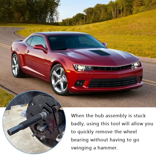 Image of 40100 Wheel Hub Bearing Removal Tool, Steel Hub Removal Tool Kit Compatible with 5 6 8 Lug Wheel Hub Assemblies for Most Cars and Trucks (Black)