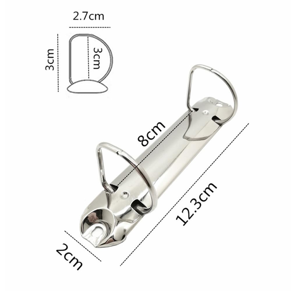 6 Pack D-Rings Mechanism, Wanfoou 2-Ring Binder Mechanism Replacement Kit, Spines for Top-Binding - Image 2