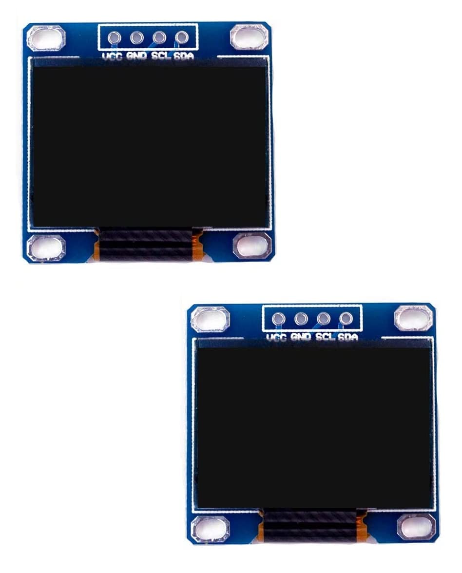 Ds Robotics® 0.96 Inch OLED Module 12864 128x64 Driver IIC I2C Serial Self-Luminous Display Board Compatible with Arduino Raspberry PI (2 Piece)