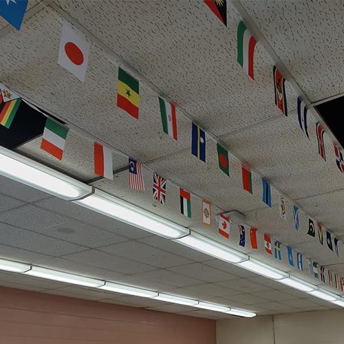 Image of 100 Countries String Flag International Bunting Banners World Flag Banner for Olympic Bar Sports Clubs School Decorations