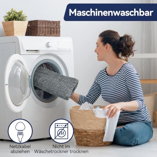 VSTKEN Heizkissen – Extra Dick, aus Weichem Flanell [Dunkelgrau] – Ansicht 6