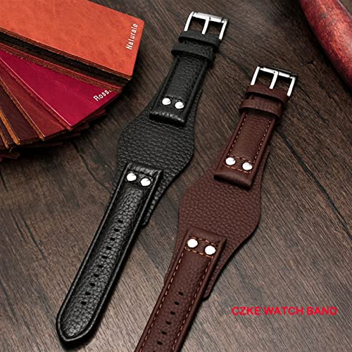 Bracelet Fossil CH2592 en cuir véritable style rivet vintage par SCRUBY