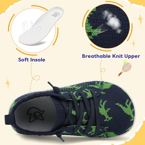 Image of LeIsfIt Toddler Shoes Girls Boys Wide Shoes Kids Zero Drop Minimalist Sneakers Barefoot Slip on Tennis Sneakers