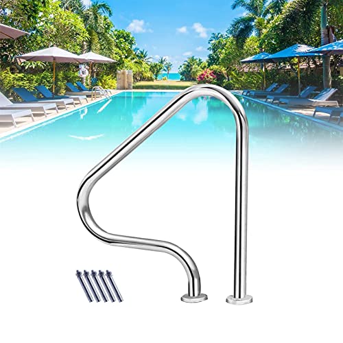 Barandal para piscina 80 cm x 27 cm de acero inoxidable miniatura 1