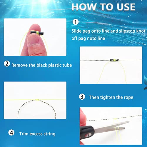 YOTO Bobber Stops, 80 Pack Bobber Stoppers for Fishing Line, Slip Bobber Stops for Fishing Floats Fishing Gear - Thumbnail 3