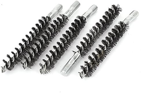Aexit 12mm Thread Painting Supplies & Wall Treatments 20mm Dia Steel Wire Pipe Tube Cleaning Chimney Paint Rollers Brush 5pcs