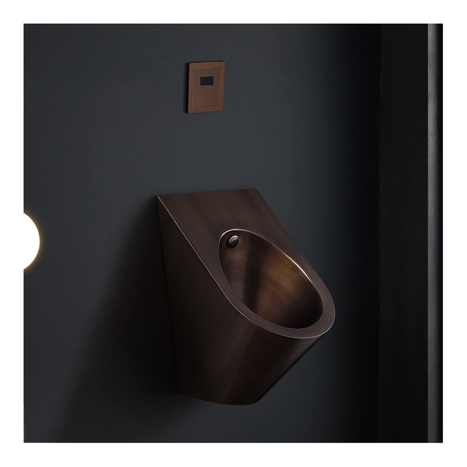 OTQEFTN Men Urinal,Wall Mounted Stainless Steel Urinal,Men's Bathroom Urinal,Intelligent Induction Flush Commercial Adult Urinal