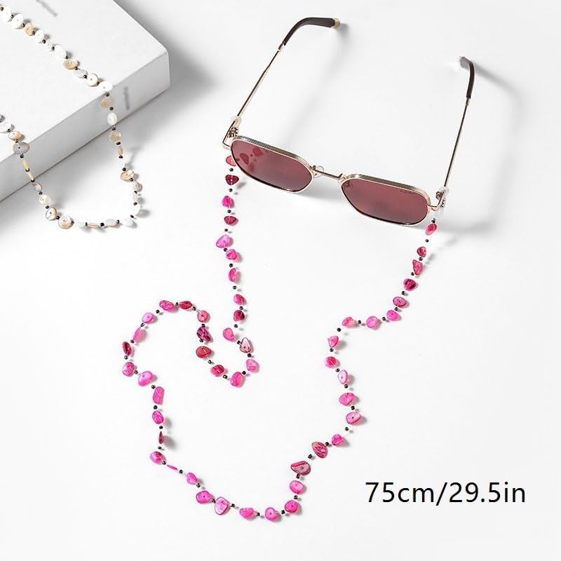Colorful Beaded Eyeglass Chains Shell Material Sunglasses Hanging Neck Everyday Versatile Rope Accessories