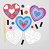 Baker Ross AT543 Hart zandkunst magneten knutselset voor kinderen (6 stuks) creatieve sets om te knutselen en te…