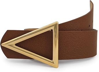 Üçgen Gold Tokalı Kalın Kadın Kemer 4.5 cm