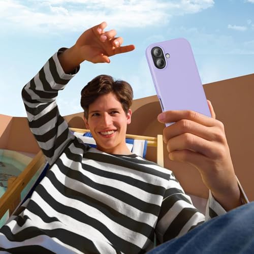 Image of Back Cover Compatible with iPhone 17 Case (6.3) Soft Touch Slim Liquid Silicone Full Protection Shock Proof Back Cover for iPhone 17 (SC Purple)