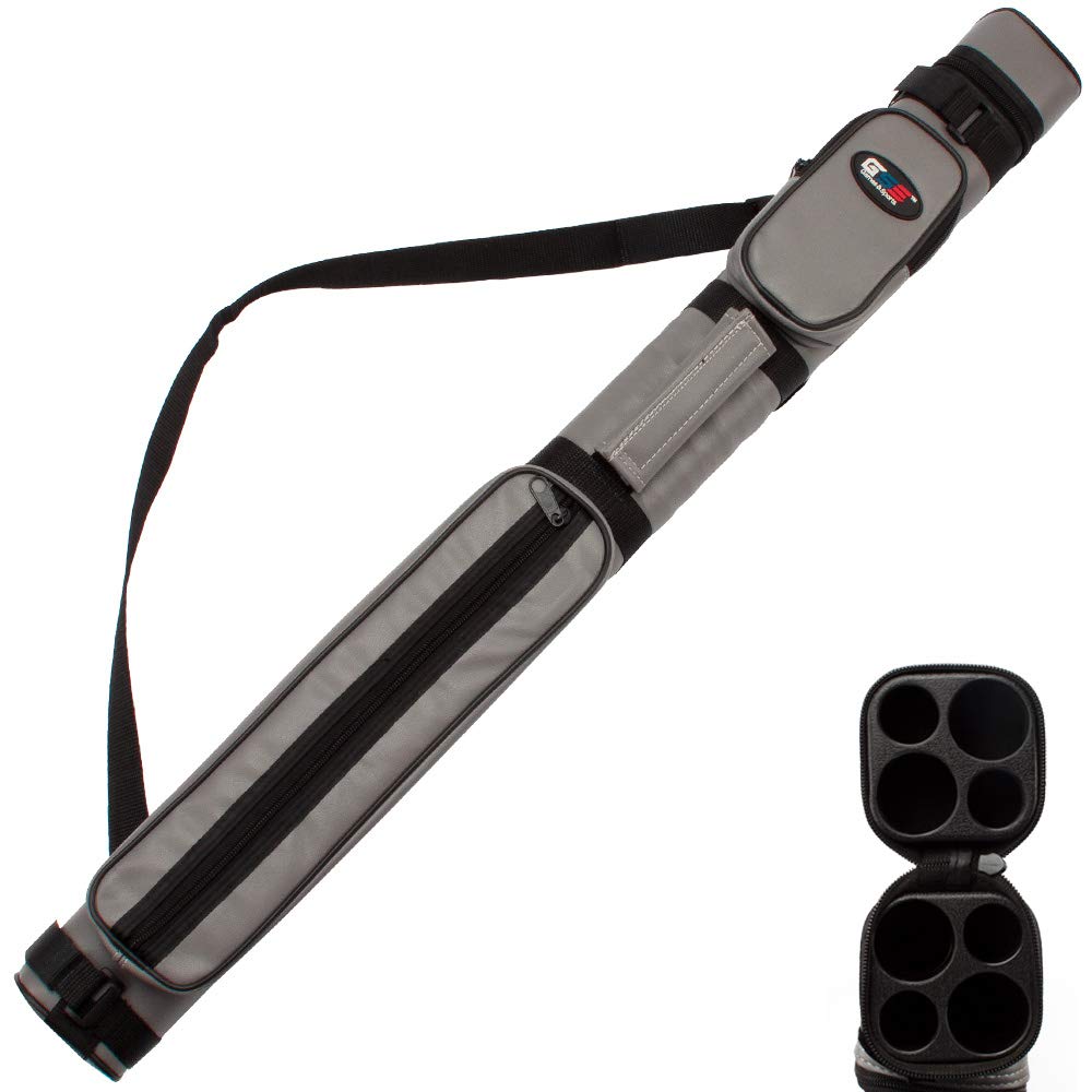 GSE Games & Sports Expert (Square - Red) - 2x2 Deluxe Hard Billiard Pool Cue Stick Carrying Case (Several Colours Available)