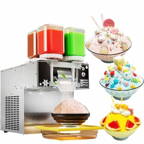 Machine Commerciale Coréenne Bingsu,Refroidissement Par Air,Machine à Glace,Rasoir,Flocon De Neige,Avec 4 Seaux à Glace,9 Niveaux De Réglage,Pour...