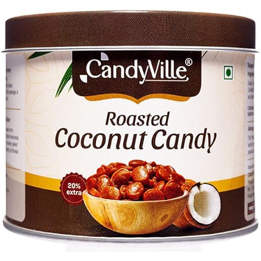 CandyVille Roasted Coconut Candy Tin 340Gm