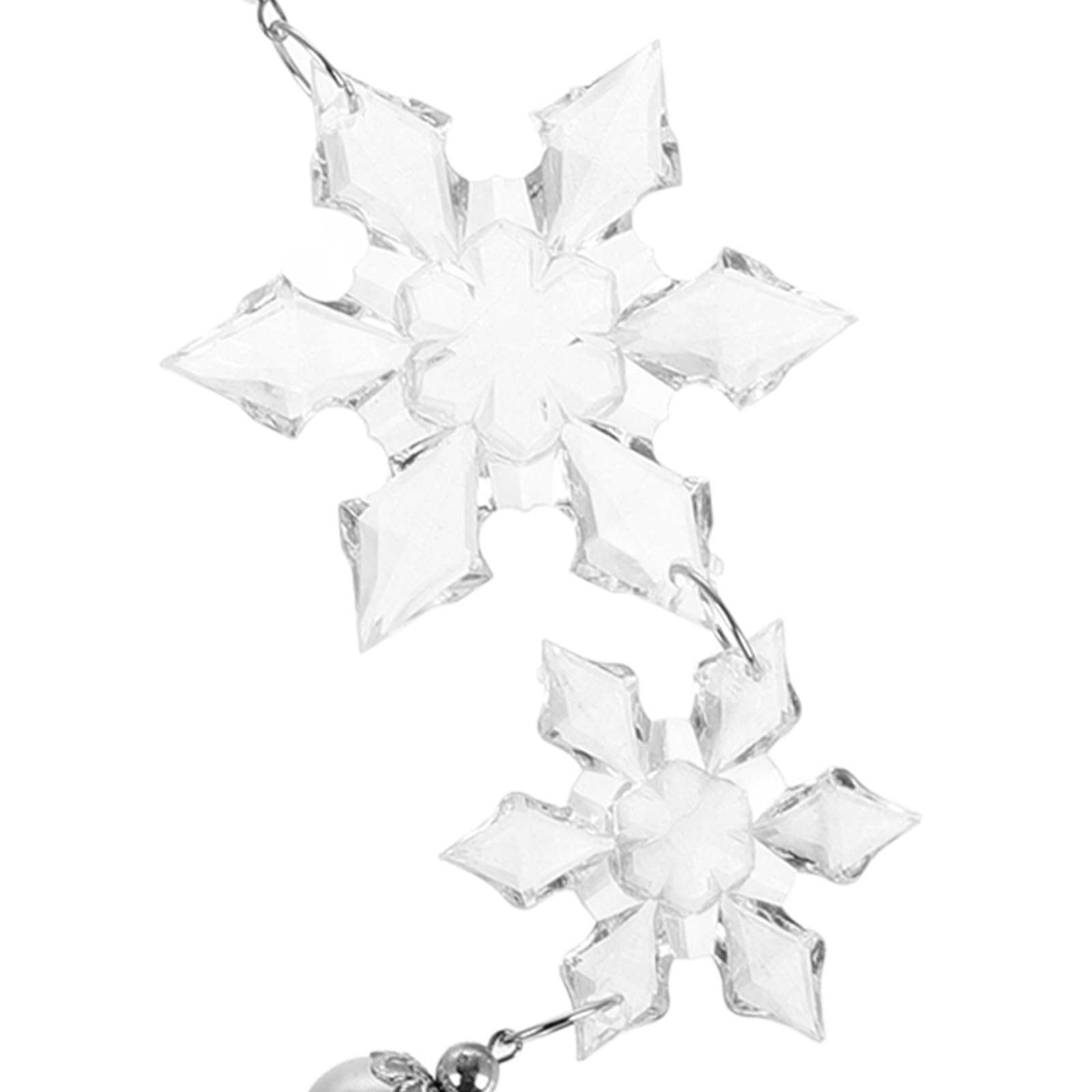 TOYANDONA 20 Stück Durchsichtige Schneeflocken Baumanhänger aus Acryl für | Glitzernder Effekt, Wiederverwendbar und Leicht Aufzuhängen, Passend für Büros und Saisonale Dekoration
